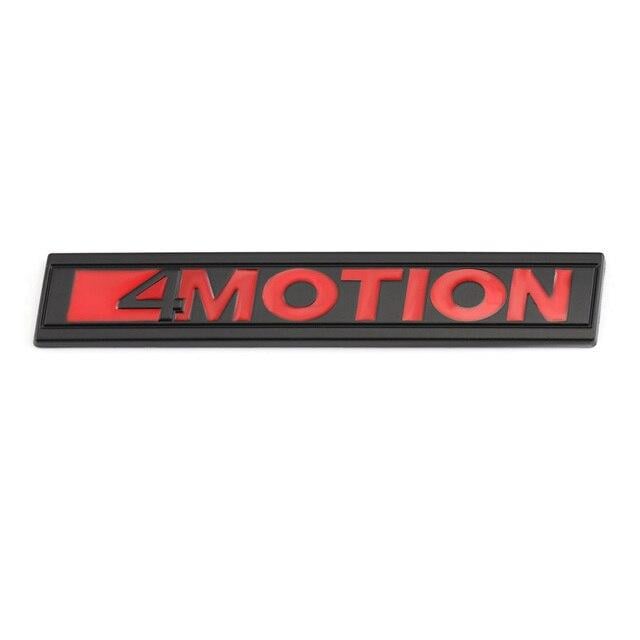 Эмблема 4MOTION на заднюю часть Volkswagen Черный/Красный матовый (1710947186)