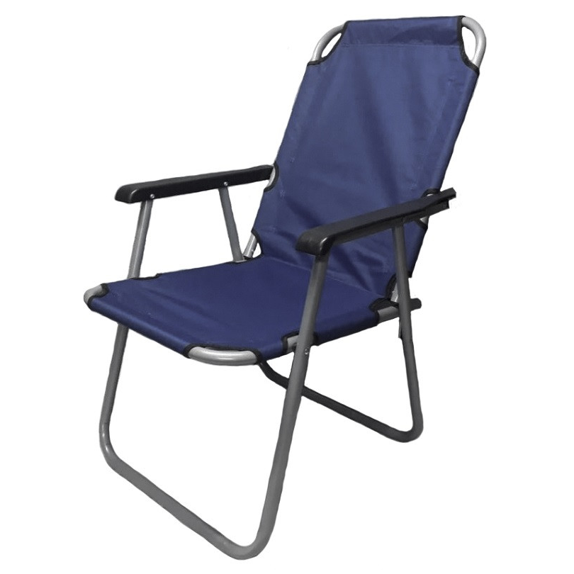 Кресло туристическое раскладное MH-3080 с подлокотниками Синий (017919)