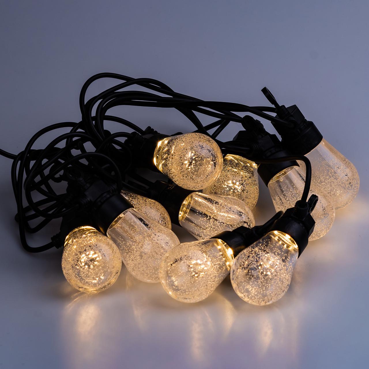 Гирлянда ретро уличная 10 LED 220 В влагостойкая 5 м Желтый (LG-1733075Y)