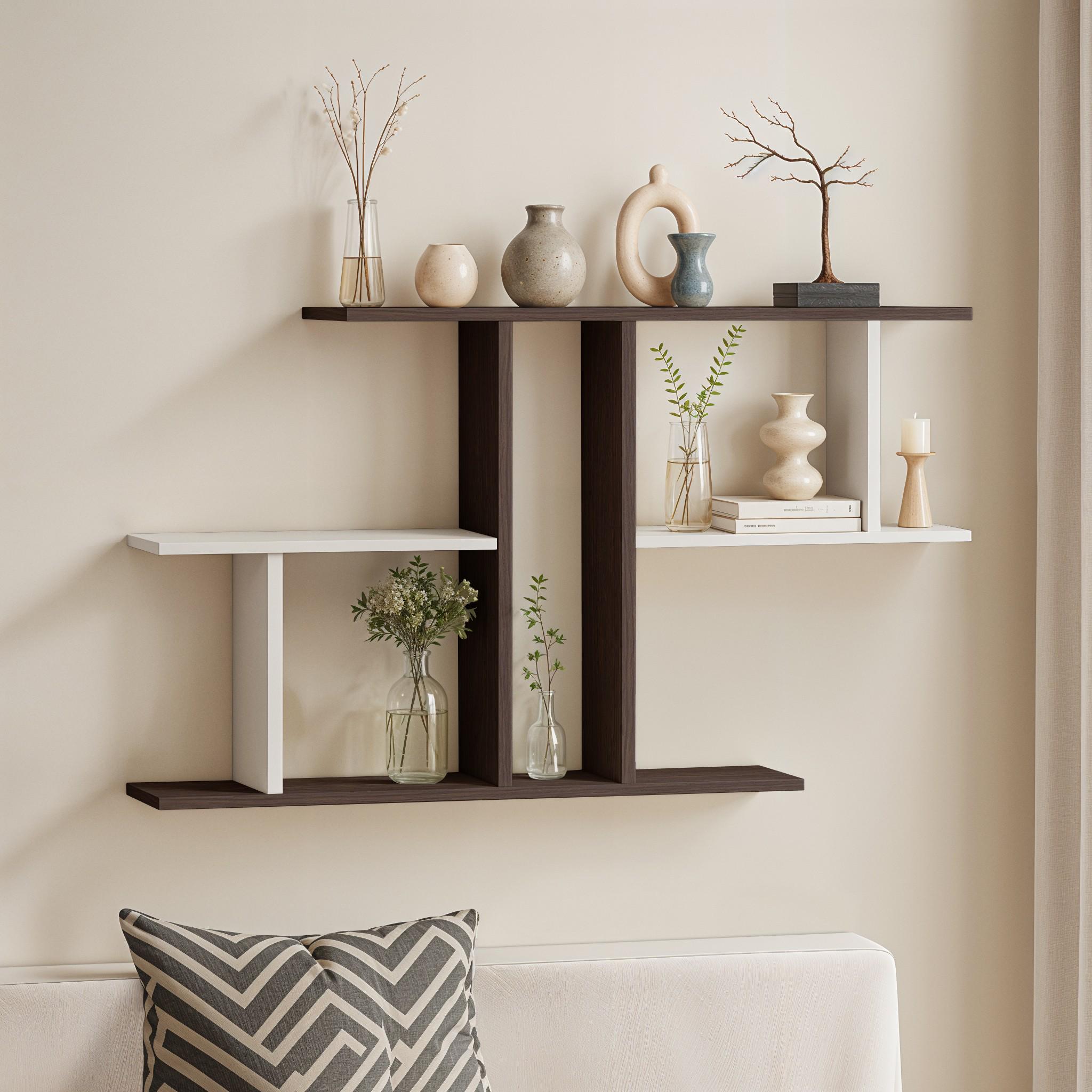 Полка навесная FT-8 1048х180х600 мм Венге Магия/Белый - фото 1