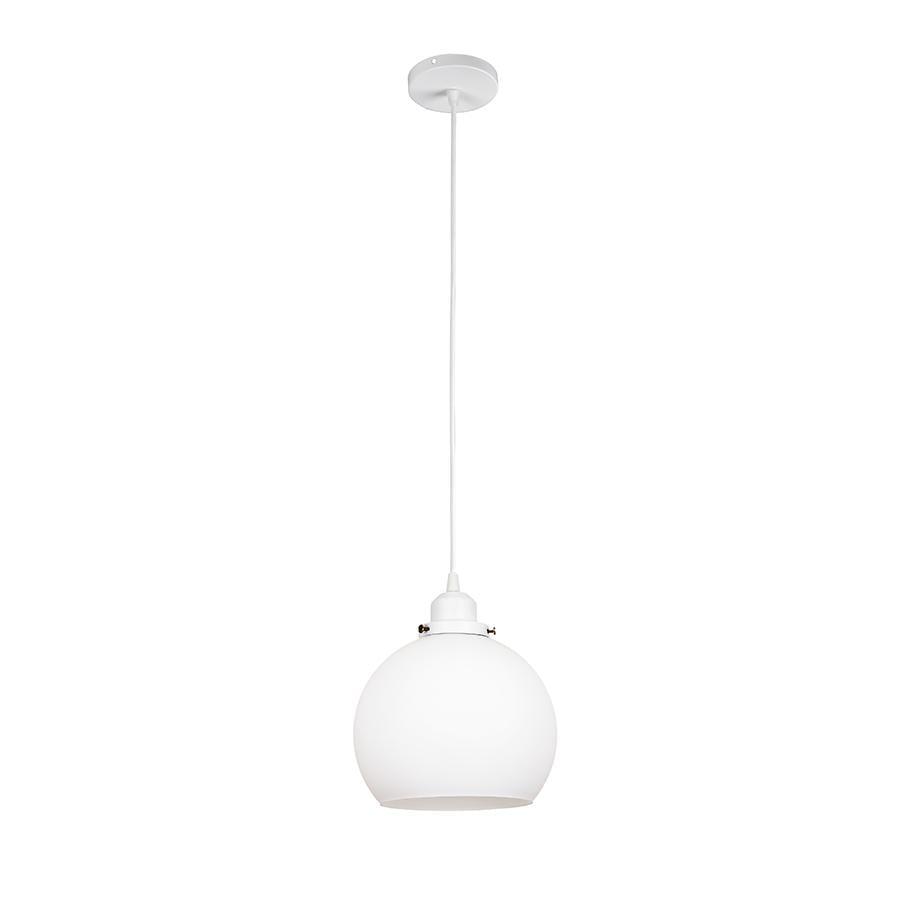 Подвесной светильник Levistella 91610F-1 WH/WH металлический со стеклянным плафоном под лампу Е27 (106-16-LVS4688)