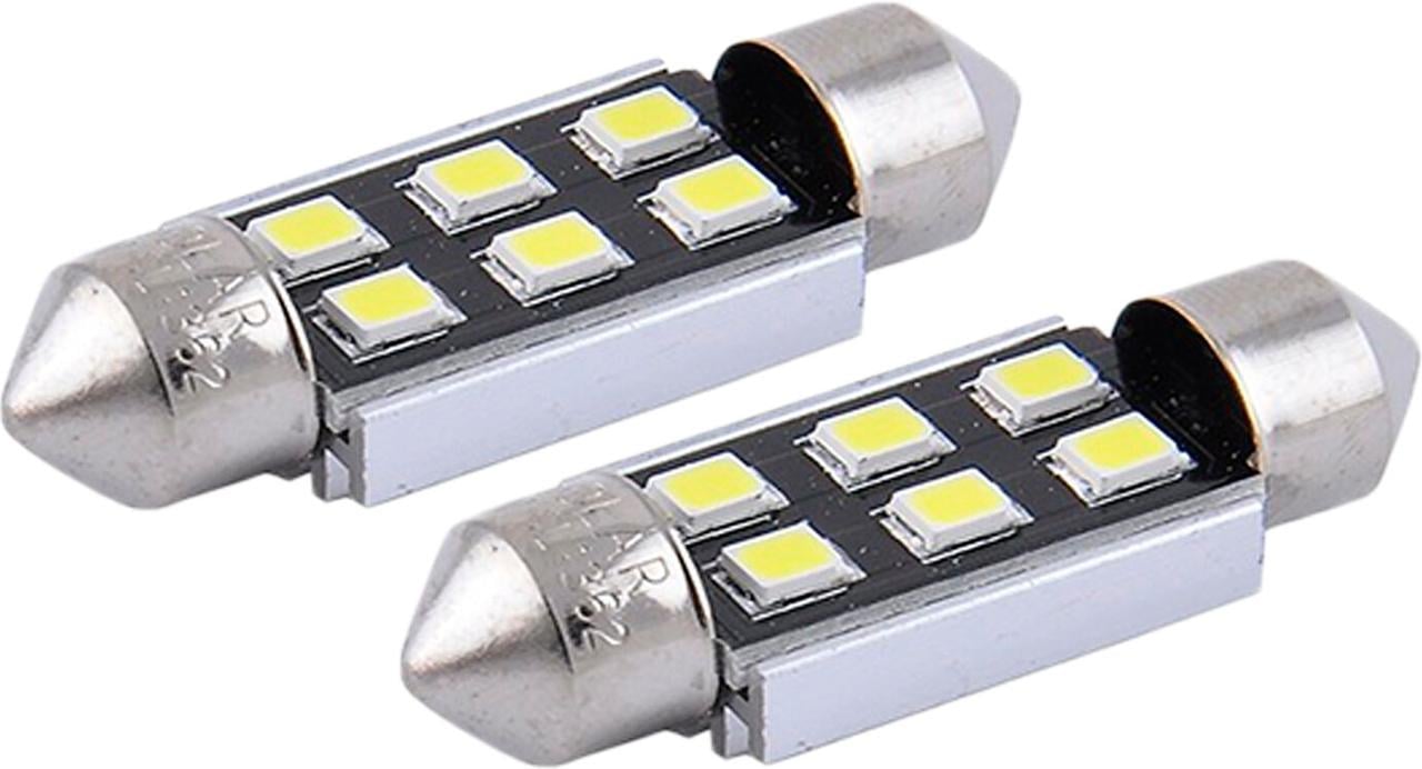 Лампочка 2-ох цокольна LED T11_C5W SMD Білий 6-діодів 12V-5Вт SV8.5-8 36мм. CANbus Solar 2 шт. SL1362 Лампочка 2-ох цокольна LED T11_C5W SMD Білий 6-діодів 12V-5Вт SV8.5-8 36мм. CANbus Solar 2 шт. SL1362