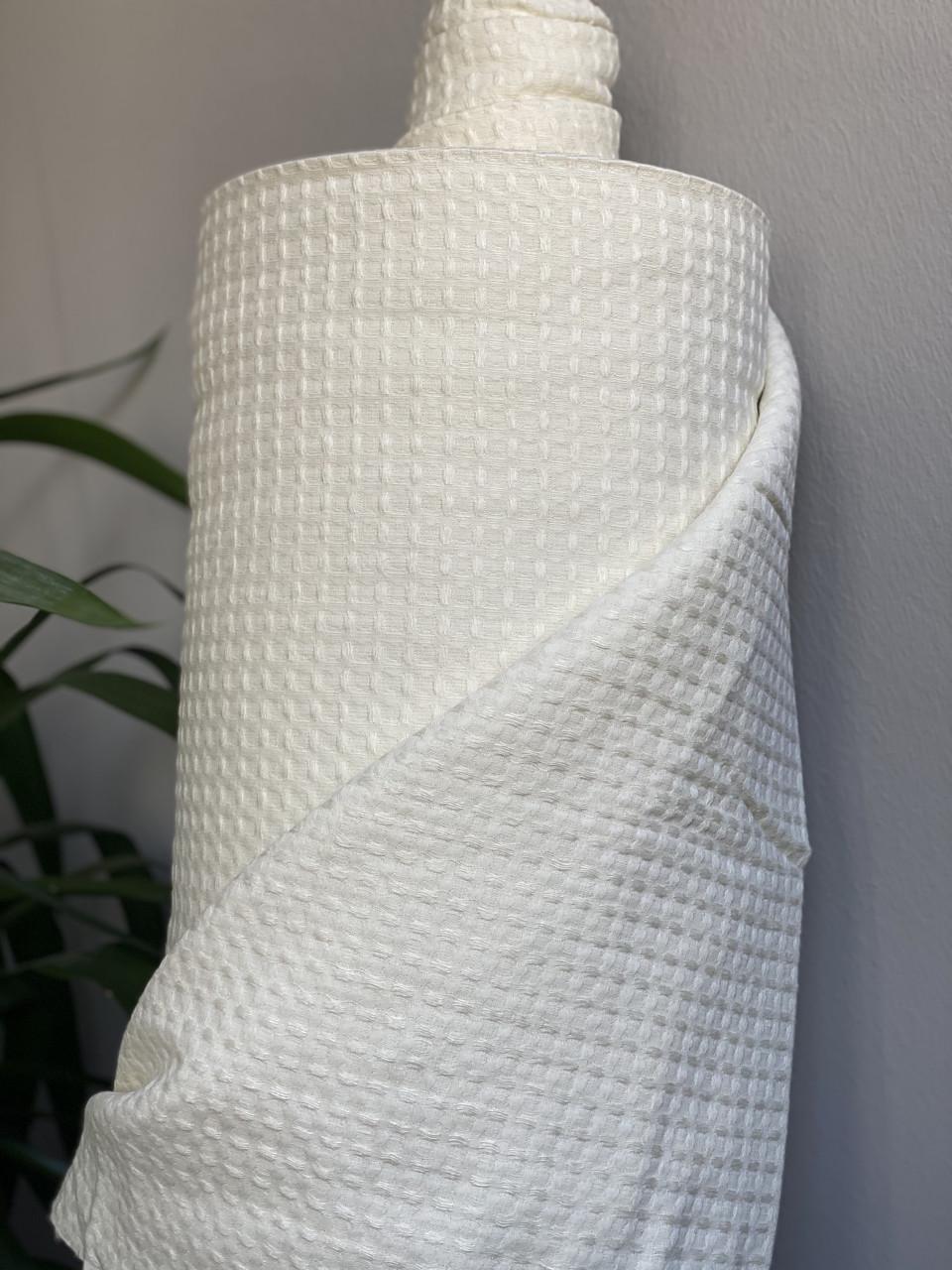 Ткань LINEN PLUS CRASH EFFECT 54% лен 46% хлопок 200 см Молочный (1929-415-584MZ) - фото 2