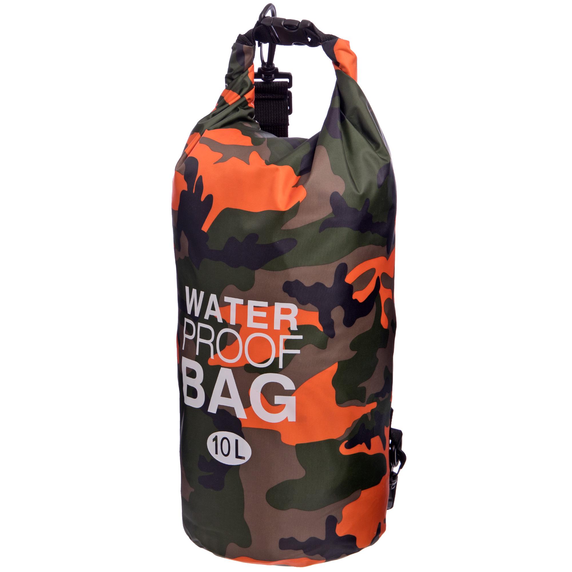 Водонепроникний гермомішок SP-Sport Waterproof Bag TY-6878-10 10 л Мілітарі/Оранж (NA001422)