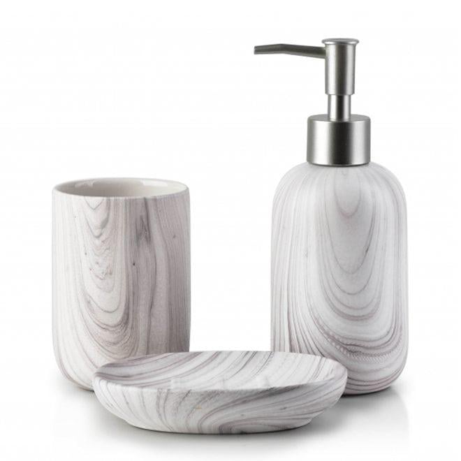 Набор для ванной комнаты Flora ODETTE NATURAL керамический 3 предмета (35721)