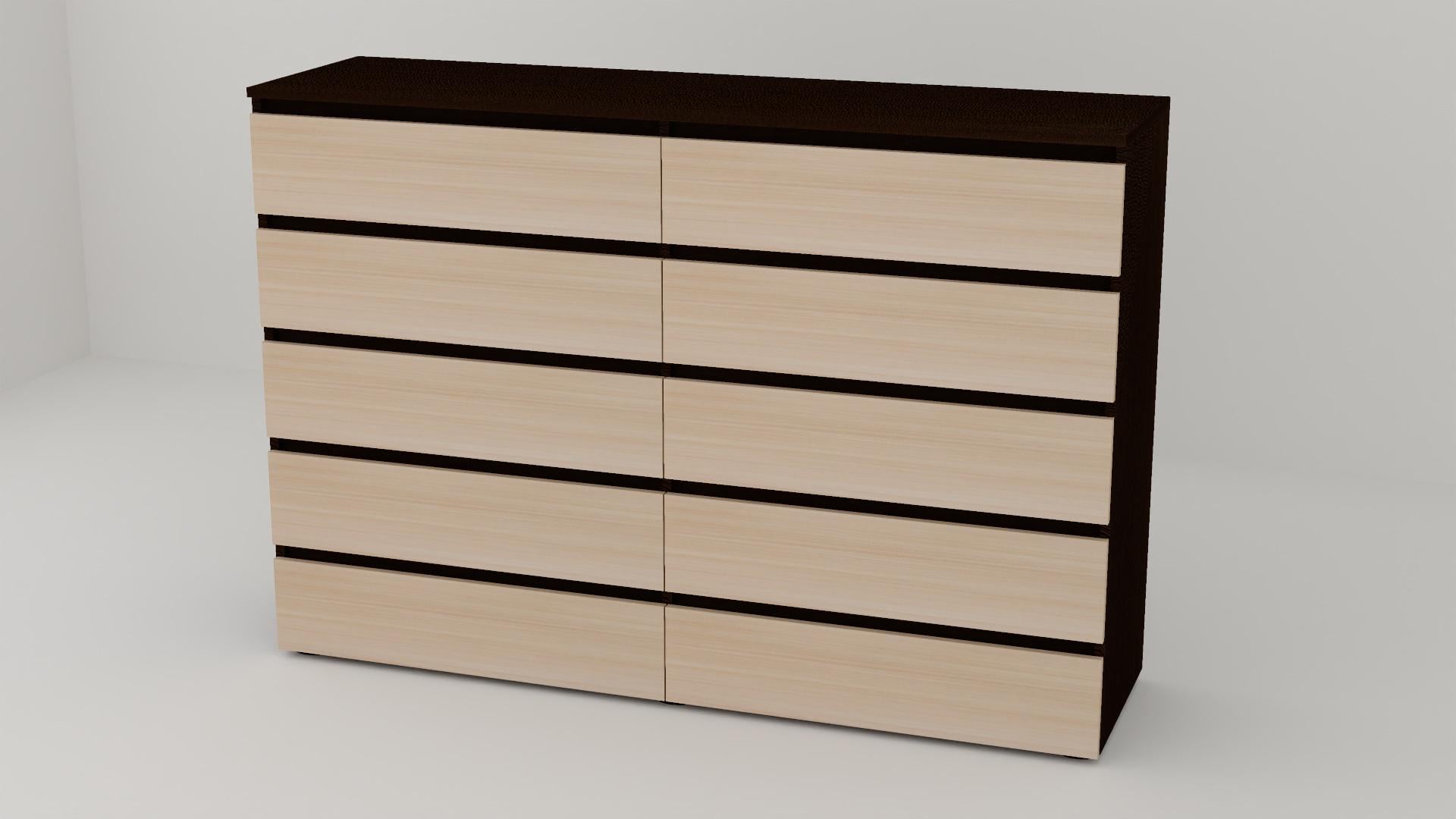 Комод Алекса СН-55/38 160х38х111 см Дуб молочный/Венге магия