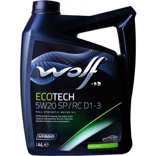 Моторна олива WOLF EcoTech SP/RC D1-3 SP GF-6A 5W-20 4 л (1050525)