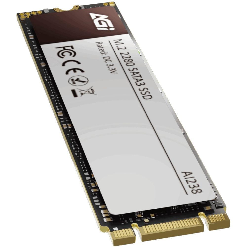 SSD-накопитель AGI AI238 512 ГБ M.2 2280 SATA III 3D NAND QLC внутренний для ноутбука и ПК (AGI512G80AI238)
