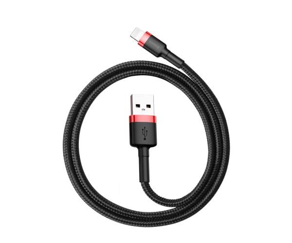 Кабель Data BASEUS Cafule Cable USB-Lightning 2,4A 0,5 м Red/Black (06CALKLF-A19) - фото 4 Кабель Data BASEUS Cafule Cable USB-Lightning 2,4A 0,5 м Red/Black (06CALKLF-A19) - фото 4