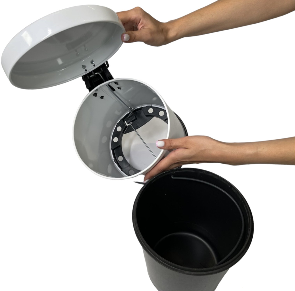 Мусорное ведро с педалью MAXIFLOW 12 л Белый (4501.2435S.101.12) - фото 4 Мусорное ведро с педалью MAXIFLOW 12 л Белый (4501.2435S.101.12) - фото 4