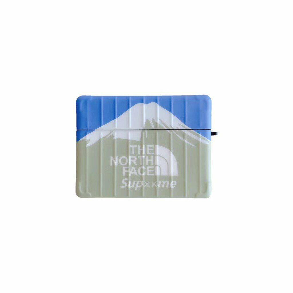 Чехол для Apple Airpods 1/2 The North Face Снежная гора Синий