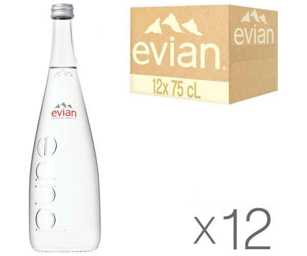 Вода минеральная негазированная Evian стекло 0,75л 12 шт. (18055) - фото 2