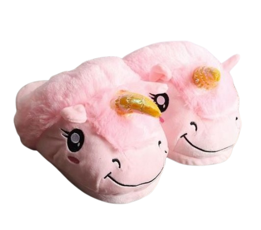 Тапочки домашние Единорог р. 35-38 плюш Pink (122290)