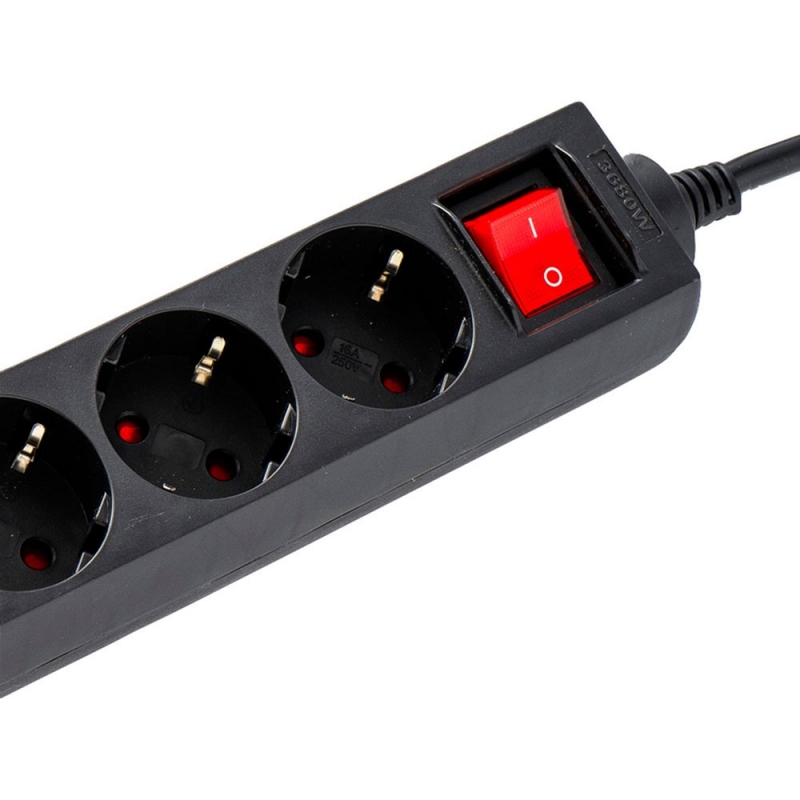 Мережевий фільтр-подовжувач Logan SFB6-3 6 розеток 3 м Black (28690350) - фото 6 Мережевий фільтр-подовжувач Logan SFB6-3 6 розеток 3 м Black (28690350) - фото 6