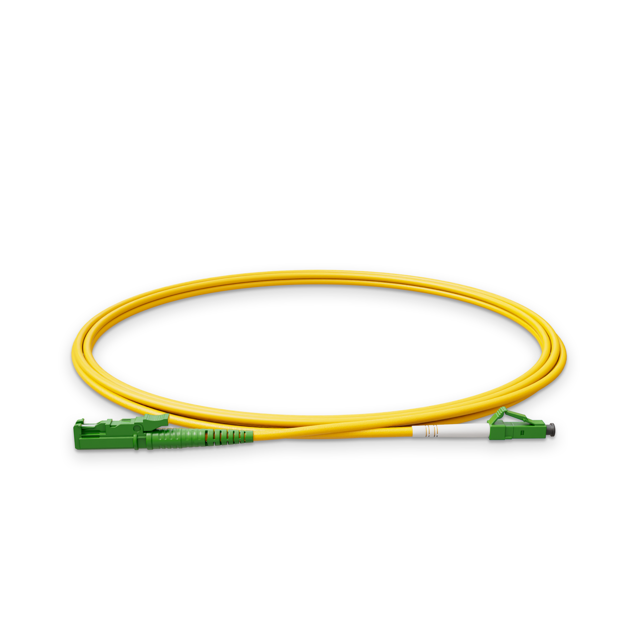 Патч-корд оптический NanoConnect E2000/APC-LC/APC LSZH Singlemode G.657.А2 SM Flex Simplex 2 мм 1 м Желтый (2394501914)
