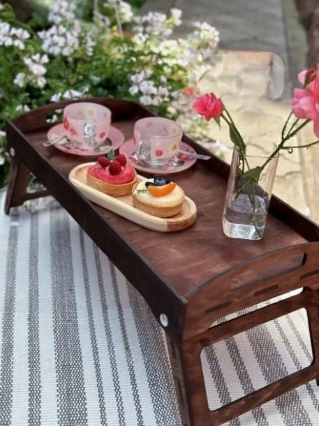 Столик для завтрака/обіду 43х28 см Шоколадний (016ст) - фото 8 Столик для завтрака/обіду 43х28 см Шоколадний (016ст) - фото 8