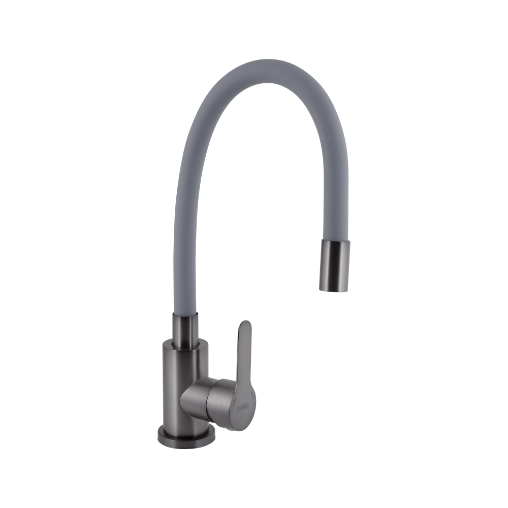 Змішувач для кухні Brinex Pure 015F3 з гнучким виливом Graphite/Grey (53182) Змішувач для кухні Brinex Pure 015F3 з гнучким виливом Graphite/Grey (53182)