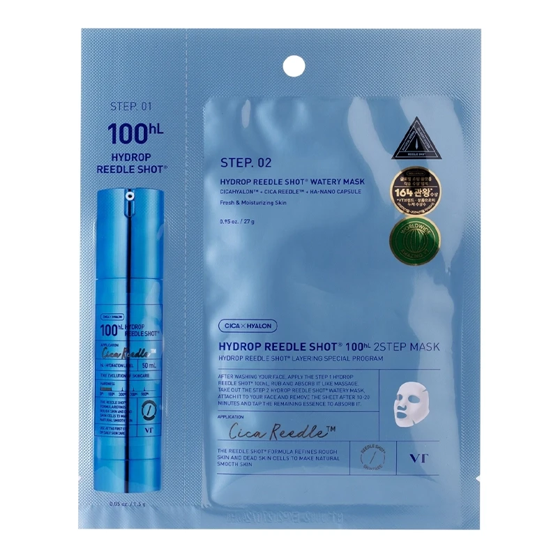 Маска увлажняющая для лица VT Cosmetics HYDROP REEDLE SHOT 100hL 2-STEP 1 шт. (2561872553)