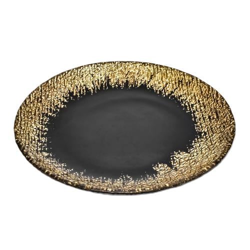 Блюдо Stenson R31024 21 см Black/Gold