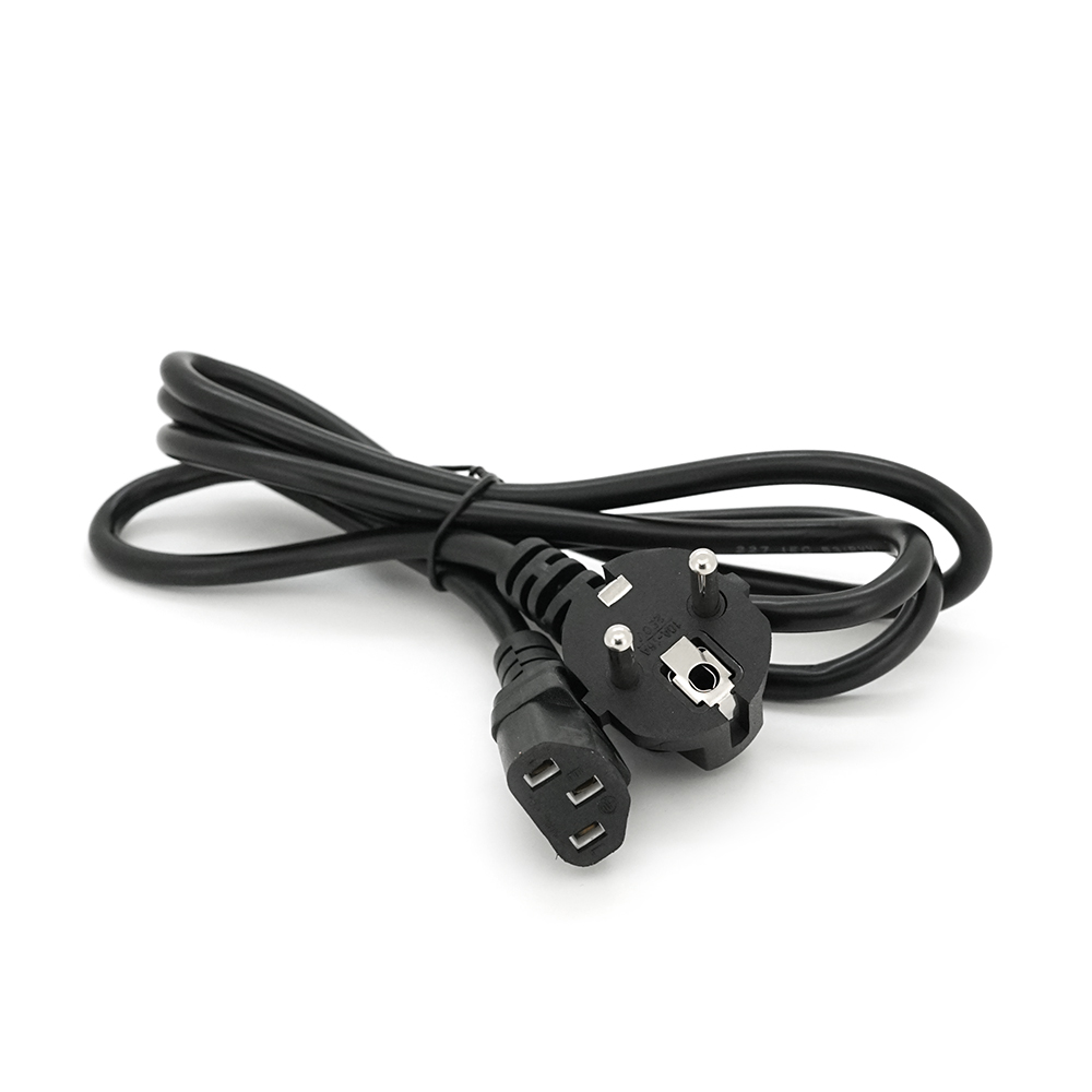 Кабель питания Schuko PC-186 CEE7/7-C13 0,5 мм 1,5 м (346)