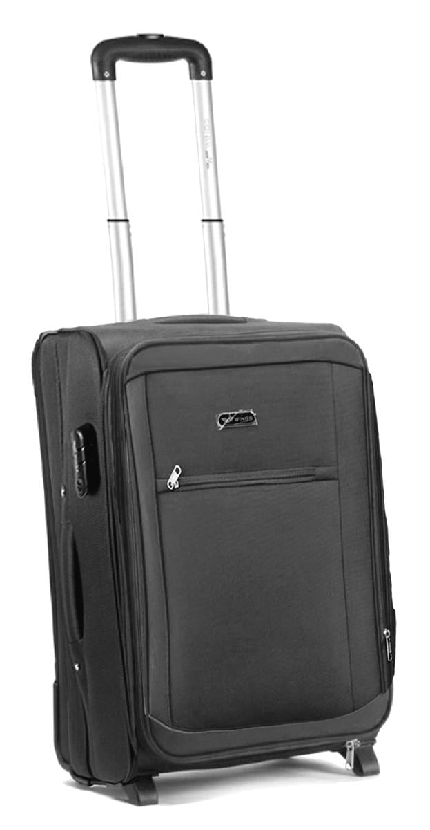 Чемодан тканевый Wings 1701 имел 2 колеса Серый (Vt00290)