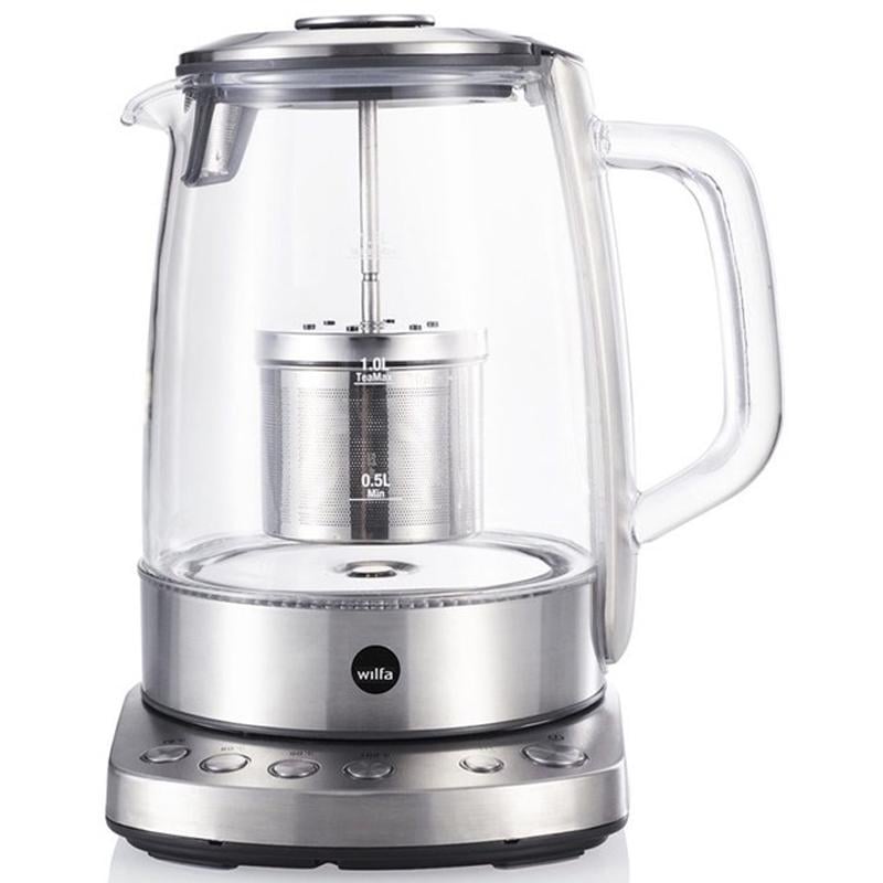 Электрочайник Wilfa TM1-1500S 1,25 л 1500 Вт 4 температурных режима Transparent/Silver (609914)
