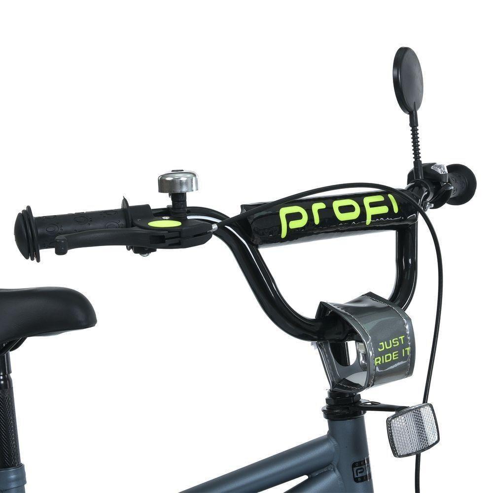 Дитячий велосипед PROF1 Prime 14" з багажником Графітовий - фото 3 Дитячий велосипед PROF1 Prime 14" з багажником Графітовий - фото 3