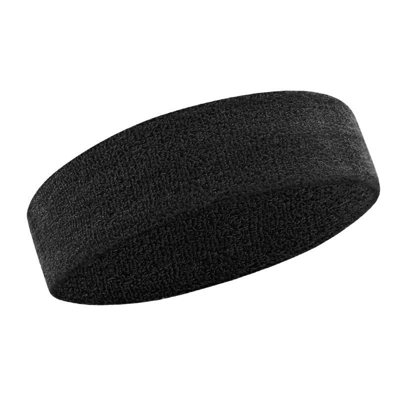 Повязка на голову для тренировок эластичная/быстросохнущая Черный (U9688)