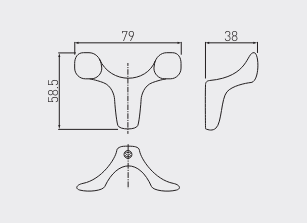 Гачок для одягу настінний GTV TOLED В0 металевий 79х58,5х38 мм Алюміній (24788704) - фото 4