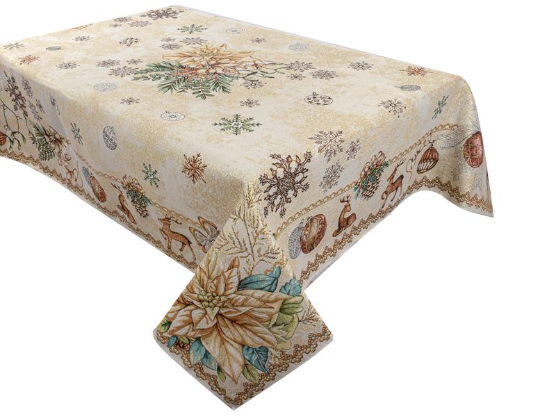Скатерть гобеленовая Lefard TINSEL LUREX новогодняя с люрексом 140x180 см (715-389)