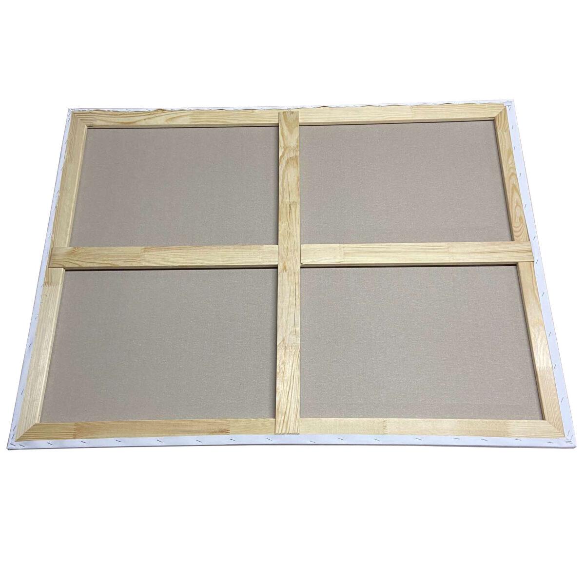 Холст грунтованный на подрамнике 2 перемычки мелкое зерно хлопок планка 55х18 мм 80х150 см - фото 3