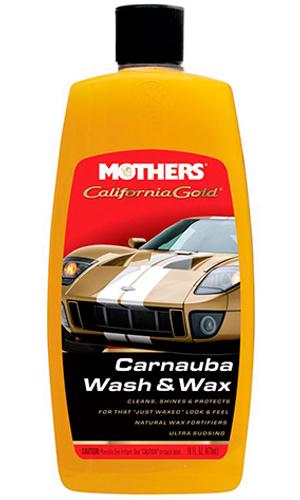 Автошампунь с натуральным воском карнаубы Mothers California Gold Carnauba Wash and Wax 100 мл