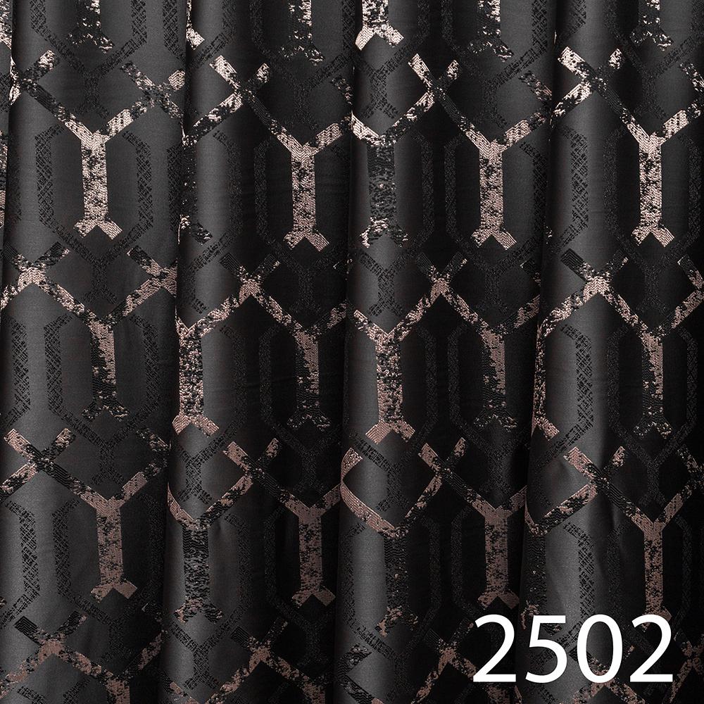 Комплект штор Жаккард Геометрия 1,5x2,92 м №2502 Черный с золотым (GM13ZP-01) - фото 4 Комплект штор Жаккард Геометрия 1,5x2,92 м №2502 Черный с золотым (GM13ZP-01) - фото 4