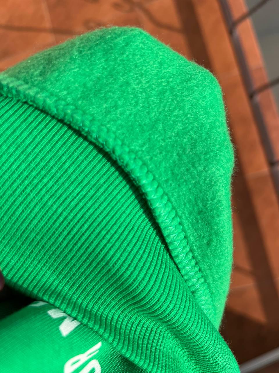 Свитшот женский OLIVIA 2479 широкий утепленный вышивка OS Зеленый (1127) - фото 3