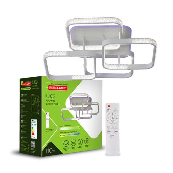 Люстра LED Eurolamp M13 квадратная 110W 3000-6500K (35891311)
