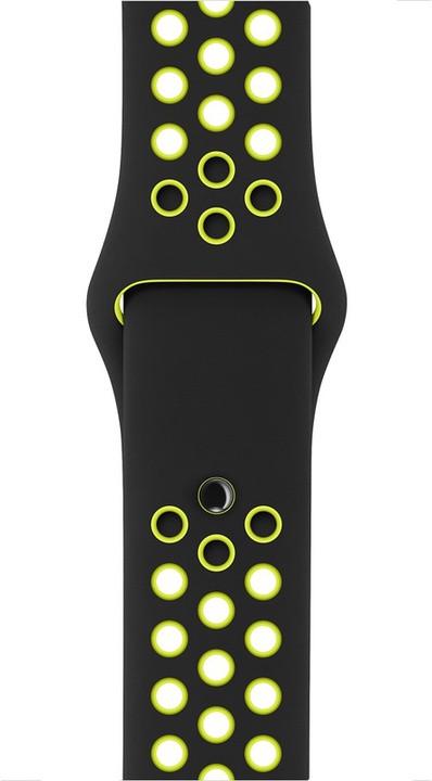 Силіконовий ремінець Band Nike Sport Series for Apple Watch 38mm, Black Yellow (HC) - фото 2