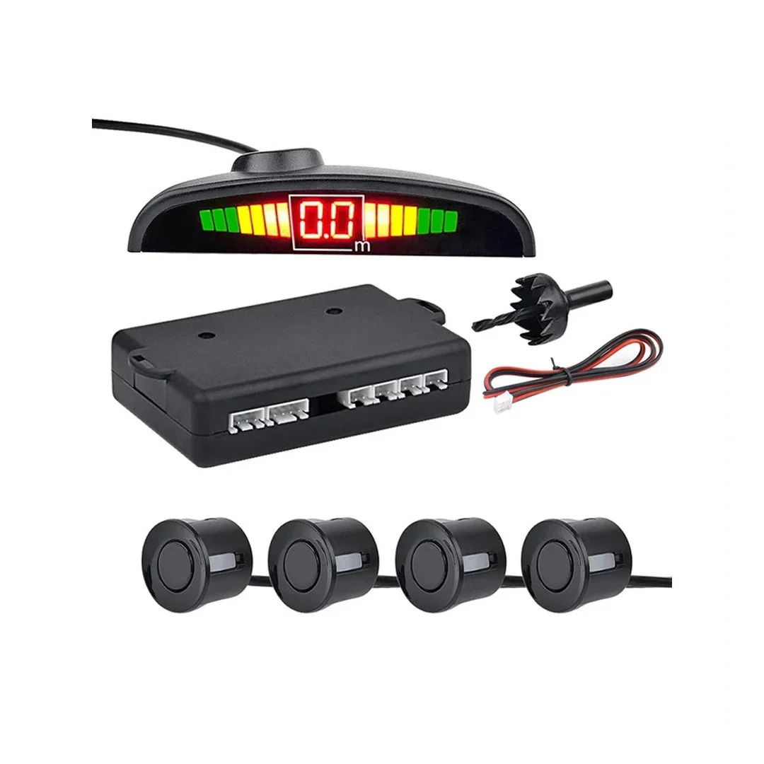 Парковочный радар Car Radar parking га 4 датчика Черный