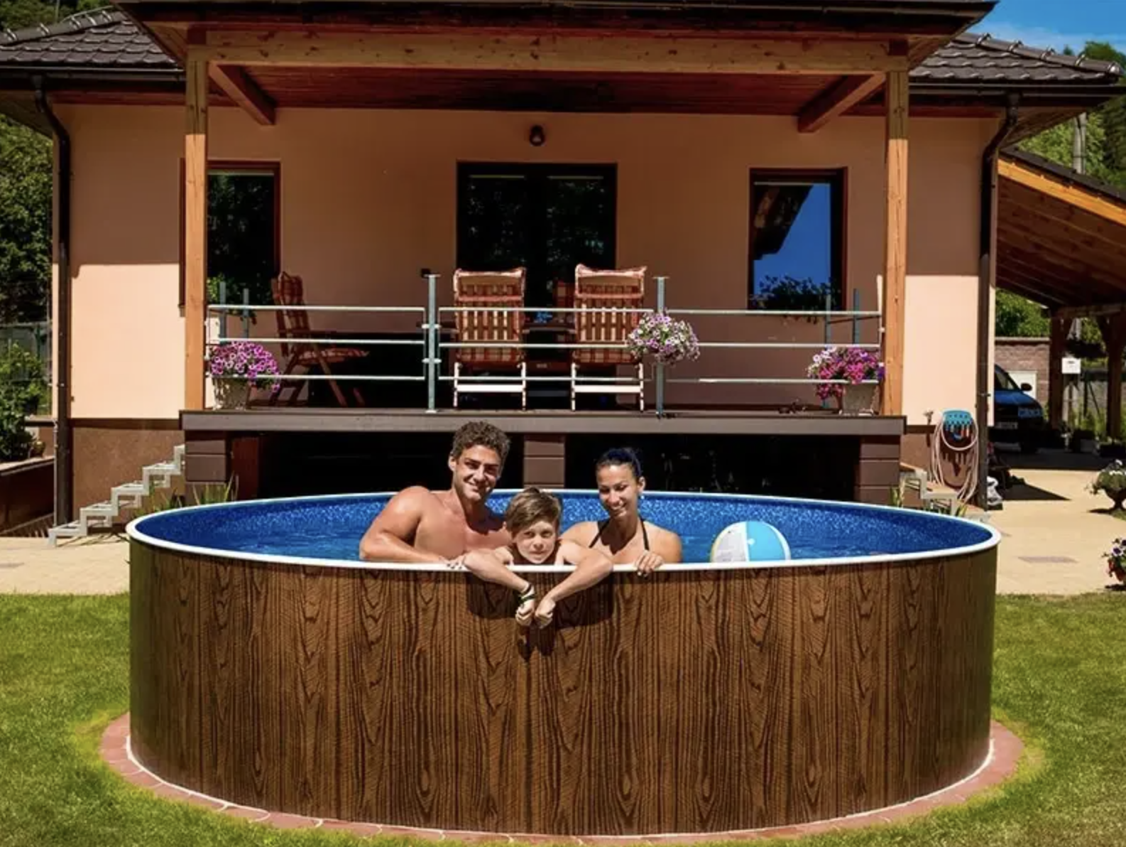 Басейн каркасний AZURO 4,6х1,2 м морозостійкий (3EXB0441) Басейн каркасний AZURO 4,6х1,2 м морозостійкий (3EXB0441)