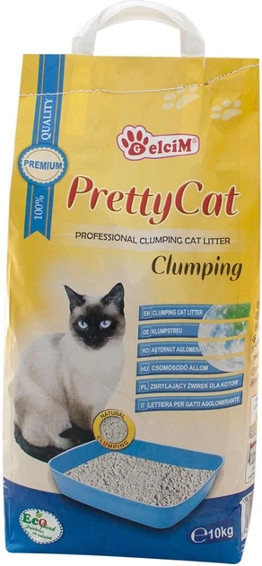 Наполнитель бентонитовый комковый для кошачьего туалета Pretty Cat Classic 10 кг без аромата