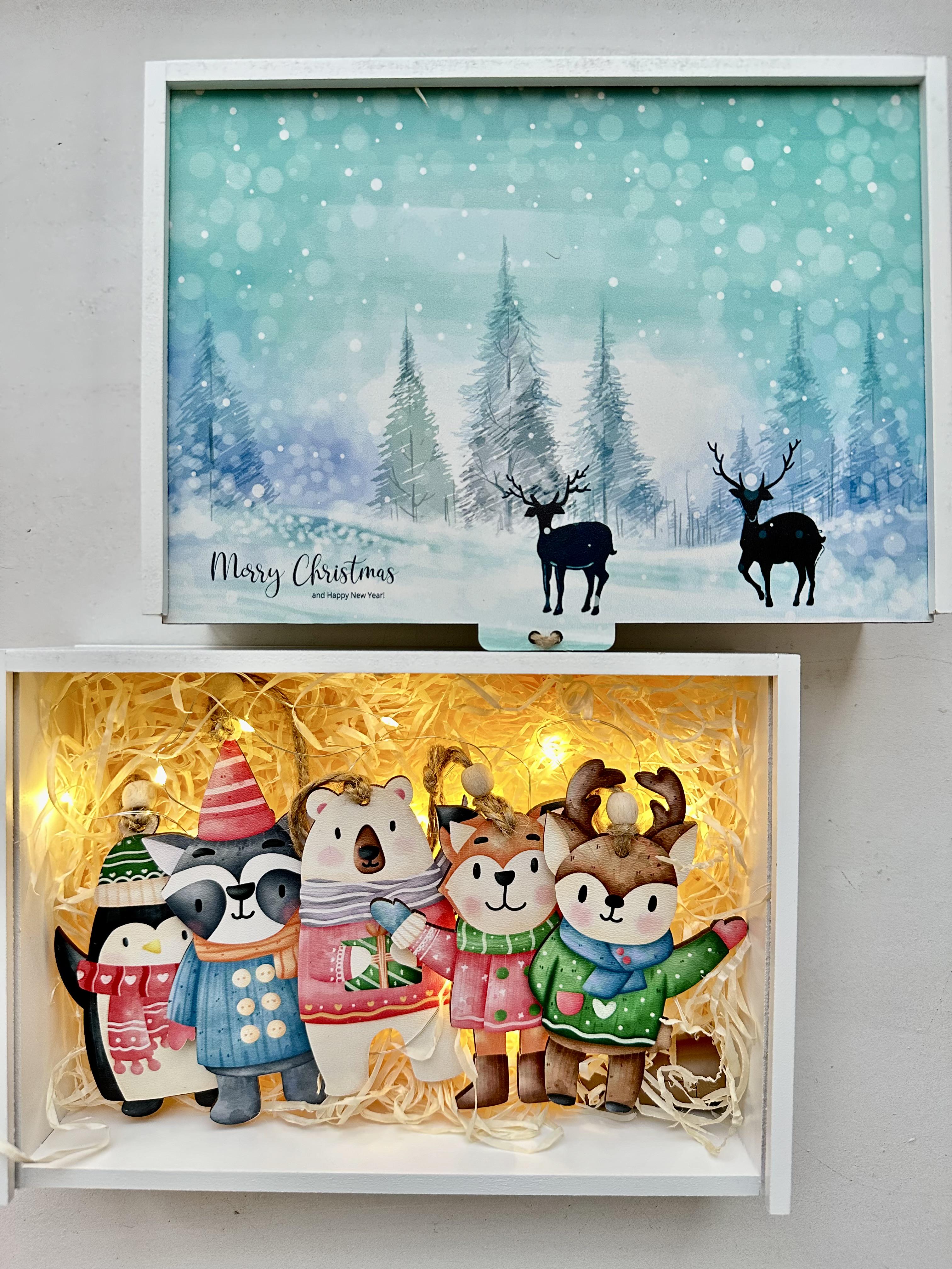 Набір новорічний з іграшками у святковій коробочці 5 шт. - фото 9 Набір новорічний з іграшками у святковій коробочці 5 шт. - фото 9