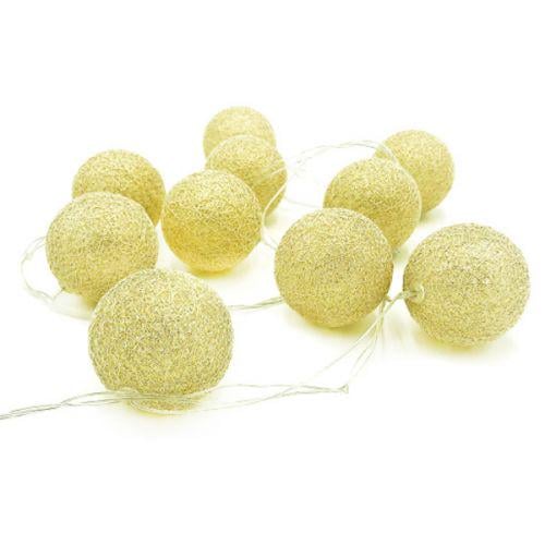 Гірлянда Ялинкова куля 10 LED-ламп 220 В/50 Гц/1,5 м Жовтий (13216668)