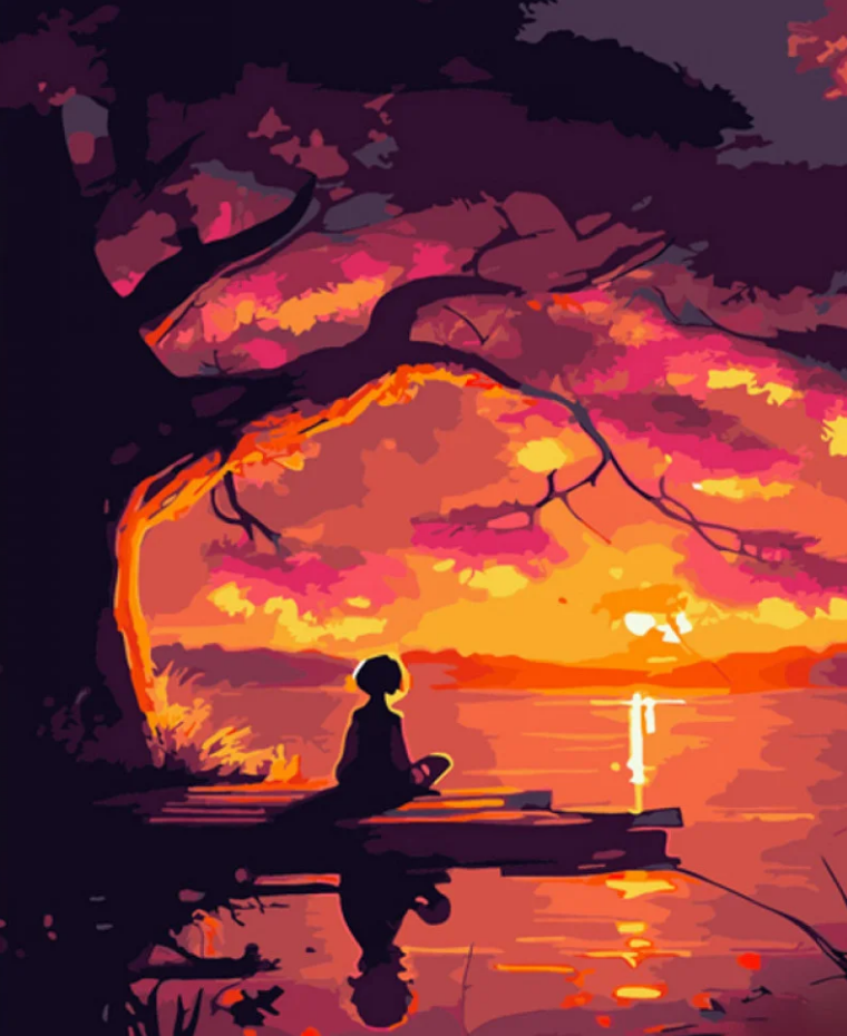 Картина по номерам Strateg На берегу реки 40x50 см (GS977)