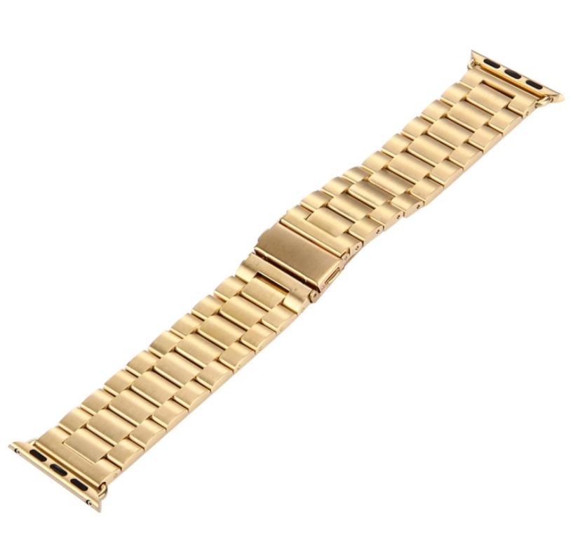 Ремешок стальной BeWatch для Apple Watch series 3/4/5/6 с шириной корпуса 38/40 мм Желтое Золото (1020428) - фото 5 Ремешок стальной BeWatch для Apple Watch series 3/4/5/6 с шириной корпуса 38/40 мм Желтое Золото (1020428) - фото 5