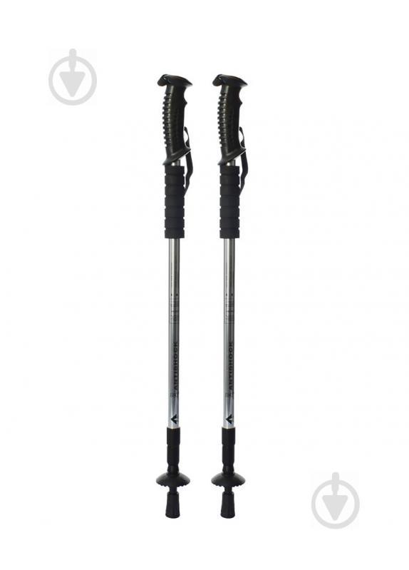 Треккинговые палки Antishock 65-135 см Cеребристый ANSHK-SLVR-135