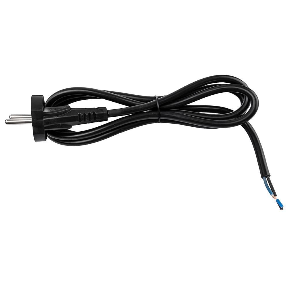 Провід мережевий Violux з вилкою без заземлення 2х1 кв. мм 12A 2 м Чорний (920633)