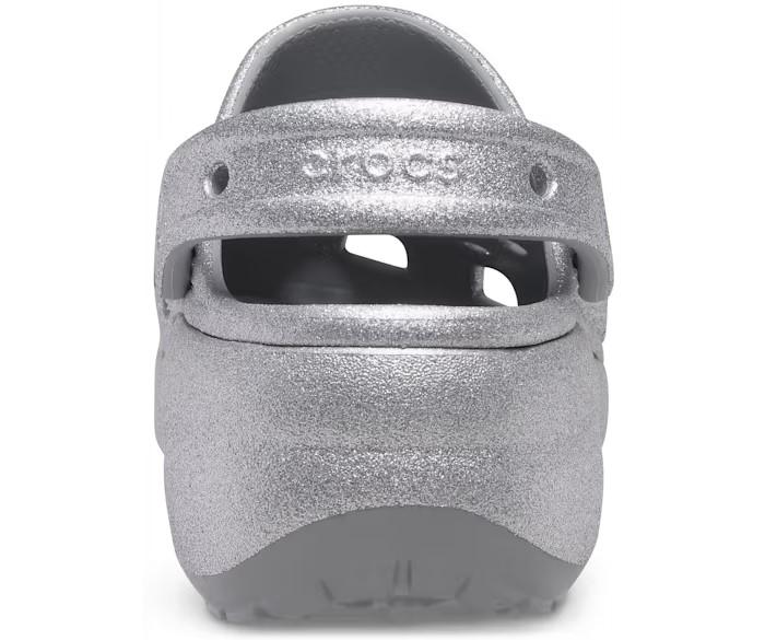 Сабо с блестками Crocs Classic Platform Glitter р. W9/EUR 39-40 Silver (9381498) - фото 6 Сабо с блестками Crocs Classic Platform Glitter р. W9/EUR 39-40 Silver (9381498) - фото 6