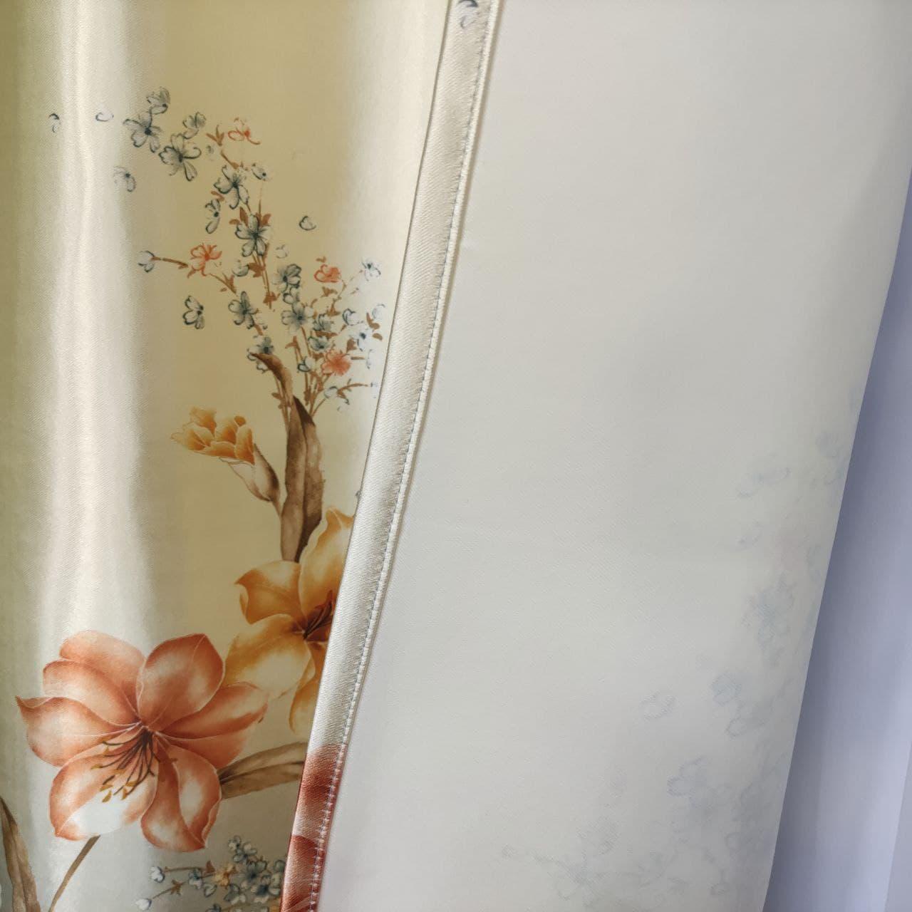 Штори ALBO з квітковим принтом 150x270 см 2 шт. Бірюзовий (SH-M650-4) - фото 2 Штори ALBO з квітковим принтом 150x270 см 2 шт. Бірюзовий (SH-M650-4) - фото 2