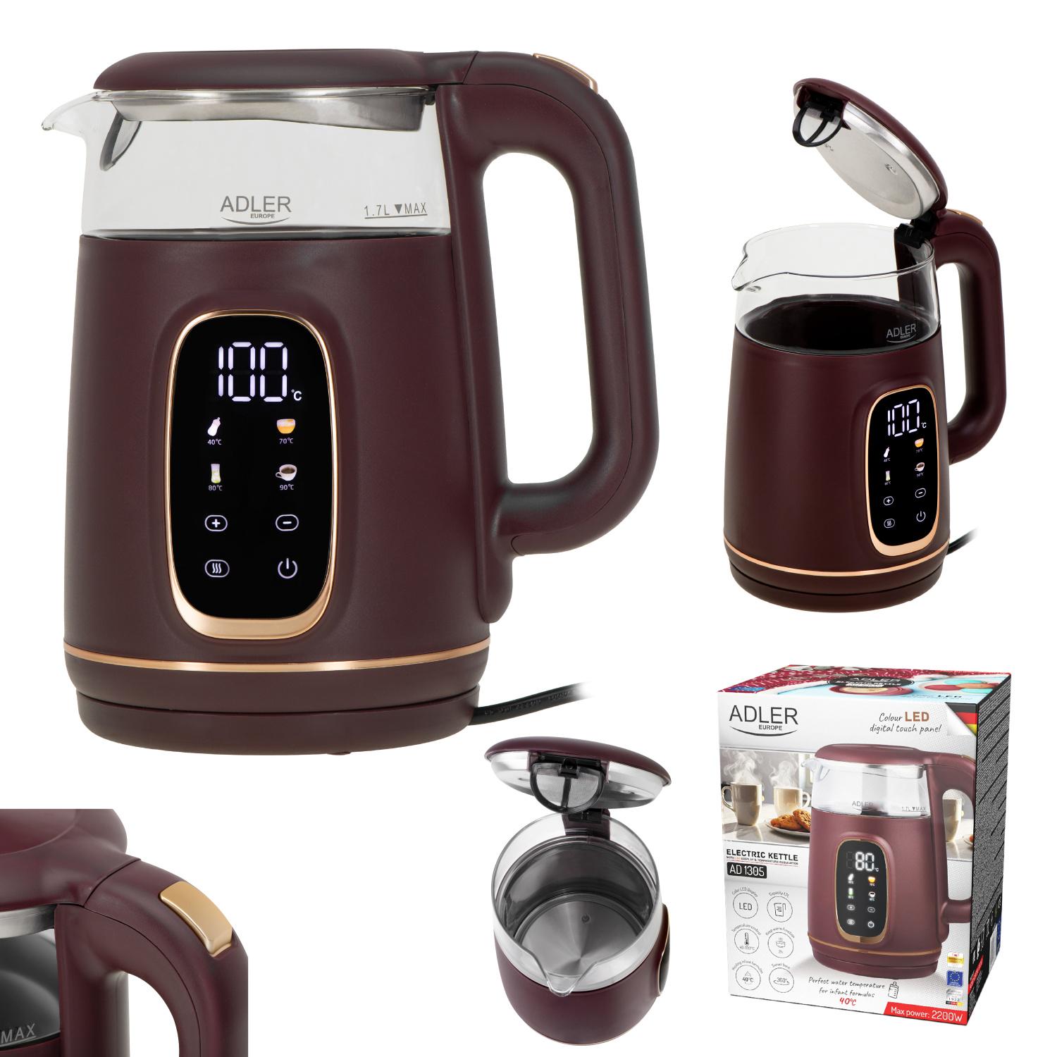 Електрочайник Adler AD 1305 1,7 л Бордовий (29924932) - фото 9 Електрочайник Adler AD 1305 1,7 л Бордовий (29924932) - фото 9