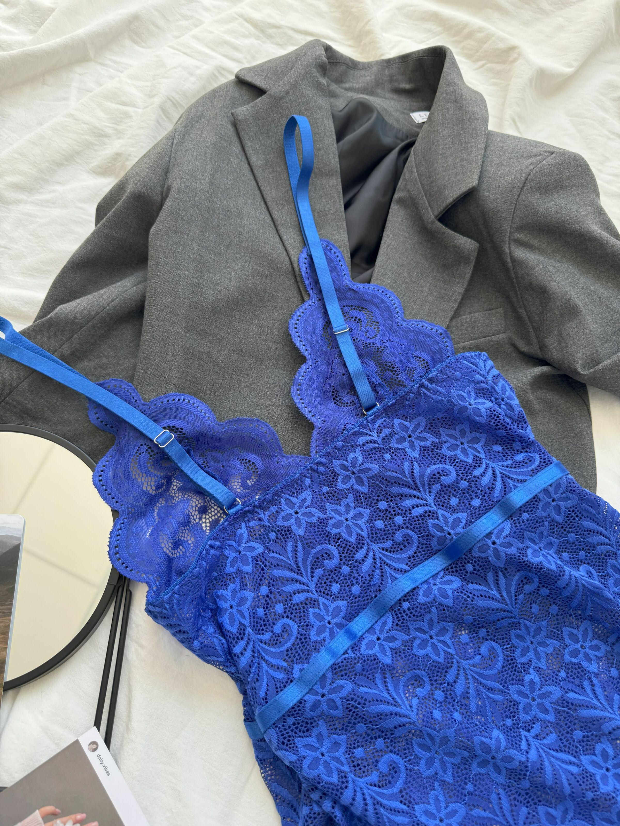 Комплект білизни жіночий Nova Vega пеньюар/трусики S Синій (105-D157/2) - фото 9 Комплект білизни жіночий Nova Vega пеньюар/трусики S Синій (105-D157/2) - фото 9