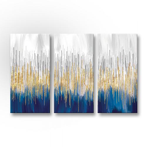 Модульная картина Gold Blue Abstract 96x60 см (MK311649)